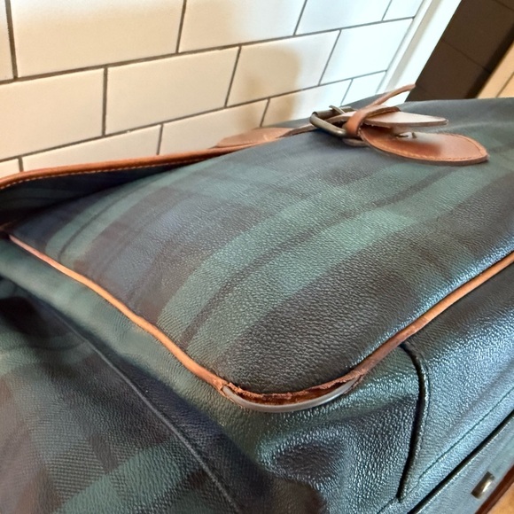 Vintage Polo Ralph Lauren Blackwatch plaid tartan travel bag - Picture 3 of 8
